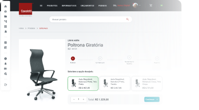 Astrus One — configurador Cavaletti, opções de compra